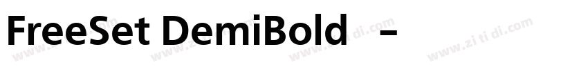FreeSet DemiBold 粗体字体转换